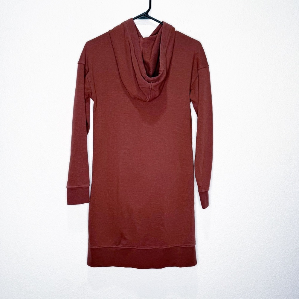 Toad&Co Follow Through Hooded Dress in Rust - Picture 6 of 11
